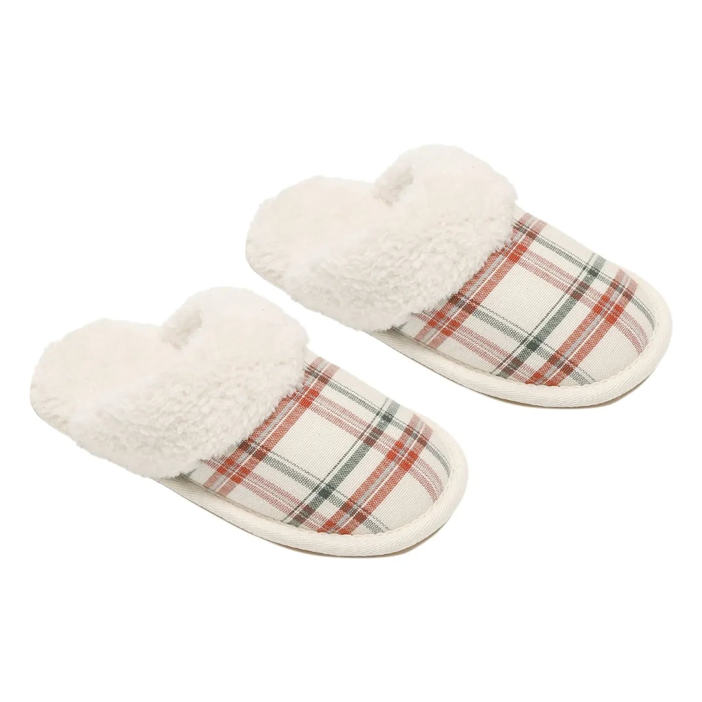 Rylee + Cru - Holiday Flannel Terlik | Ecru