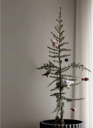 Broste Copenhagen - Kahverengi Kuş Pamuklu Noel Süsü