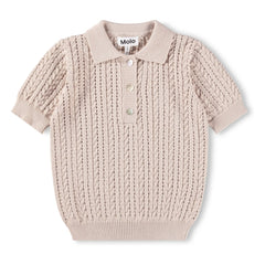 Molo - Gretel Bio-Baumwoll-Strick-Poloshirt | Beige