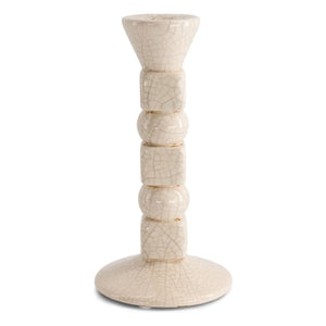 The Socialite Family - Crackled Ceramic Anna Small Candle Holder | Cream