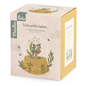 Moulin Roty - Müzikli kar küresi - Trois petits lapins