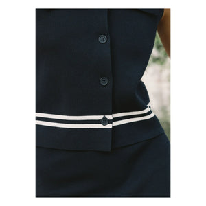 The Tiny Big Sister - Blusa de Algodón Sailor | Azul Marino