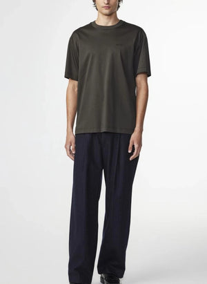 NN.07 - Nat Logo 3525 organik pamuklu T-shirt | Koyu haki