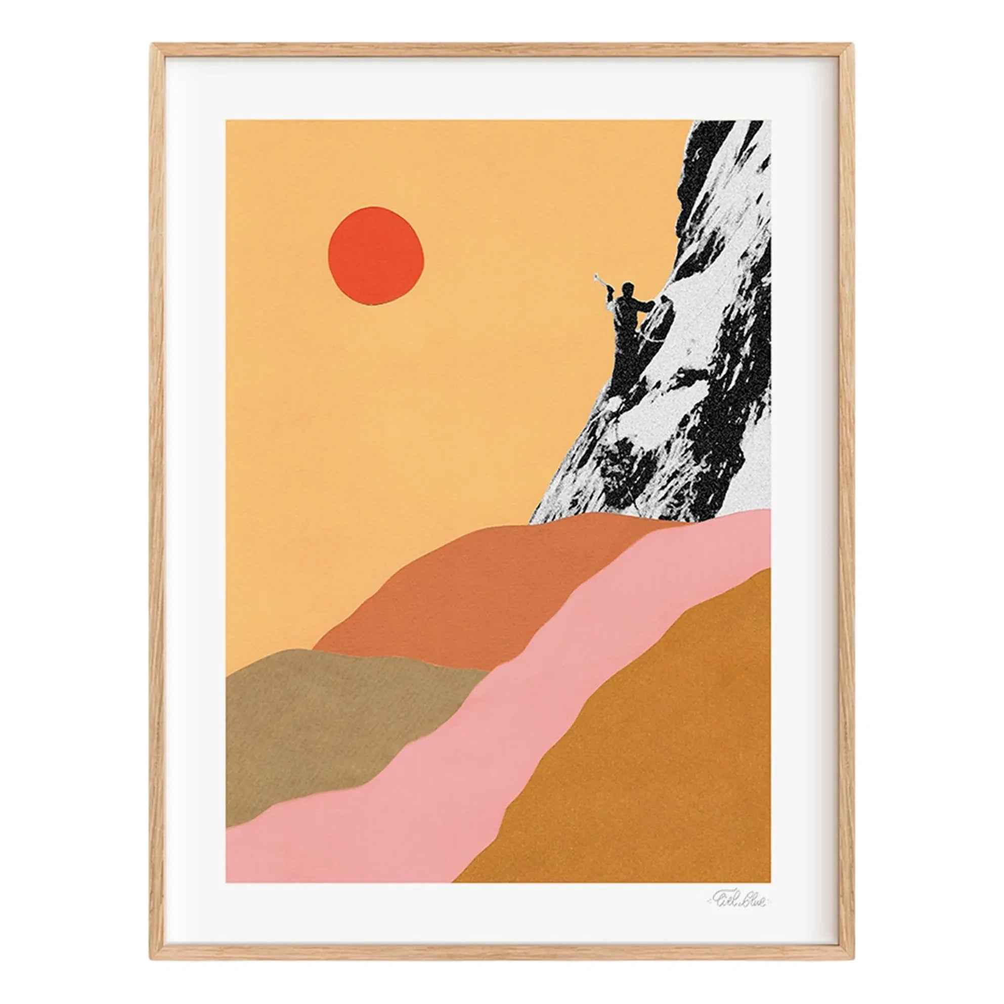 Ciel Glue - Mountain n°4 Tırmanış Posteri - Sınırlı Üretim | Turuncu