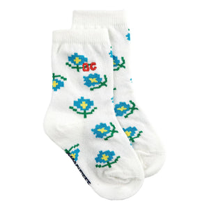 Bobo Choses - 2 Çift Organik Pamuklu Çiçekli Çorap Seti | Pembe