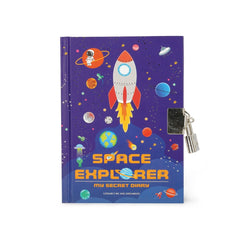 Legami - Secret Diary with Padlock and Illustrated Hard Cover - Space - My Secret Diary