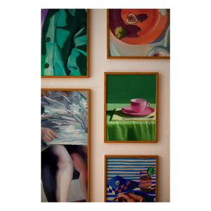 Paper Collective - Misfitting Things tarafından Karides ve Çizgiler Poster | Mavi