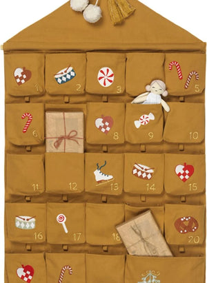 Fabelab - İşlemeli Pamuklu Advent Takvimi | Hardal