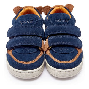 Donsje - Zapatillas de gamuza Pinou Koala con velcro | Azul noche