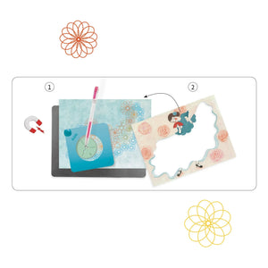 Djeco - Kit de Actividades con Plantillas Espirales de Vestidos