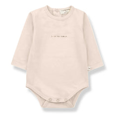 1+ in the family - Lis Organik Pamuk Bebek Body'leri - 2'li Set | Pudra pembe