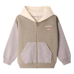 Bonpoint - Sudadera con capucha y cremallera de algodón orgánico Elroy | Caqui