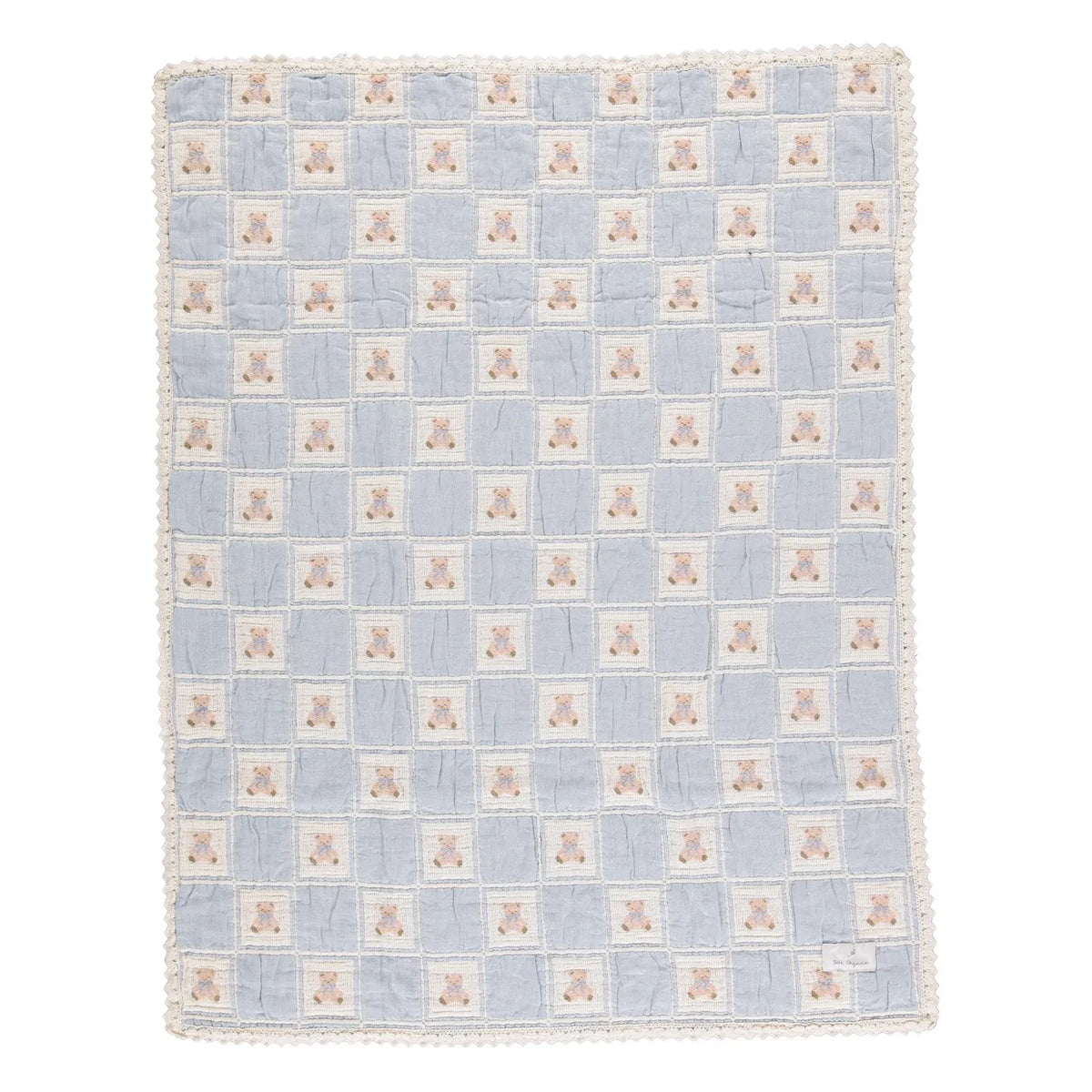 Bebe Organic - Organik Pamuklu Teddy Battaniye | Mavi
