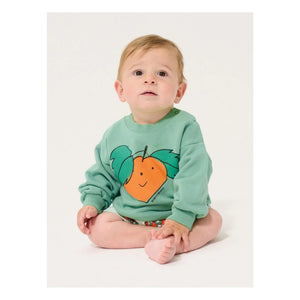 Bobo Choses - Turuncu organik pamuk sweatshirt | Yeşil