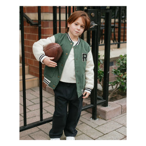 Rylee + Cru - Chaqueta verde de estilo universitario