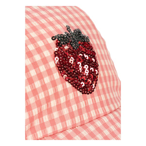 Konges Sløjd - Gorro de baño Etta Carreaux con fresas | Rosa