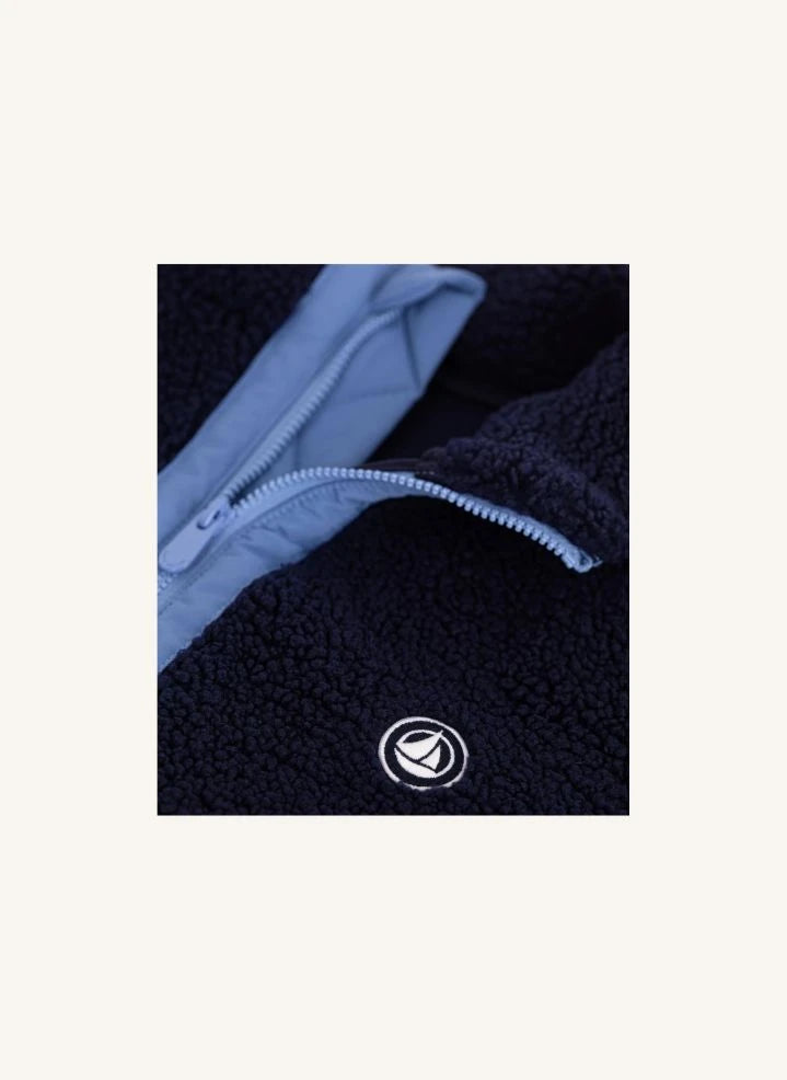 Petit Bateau - Midnight Mavi Renk Bloklu Sherpa Mont