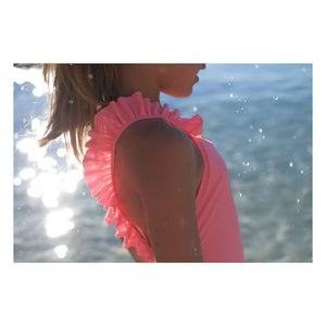 Lison Paris - 1 Piece Swimsuit with UV Protection Made from Recycled Fibers | Coral