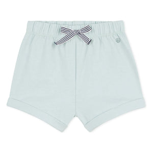 Petit Bateau - Pantalón corto de forro polar de algodón orgánico | Turquesa