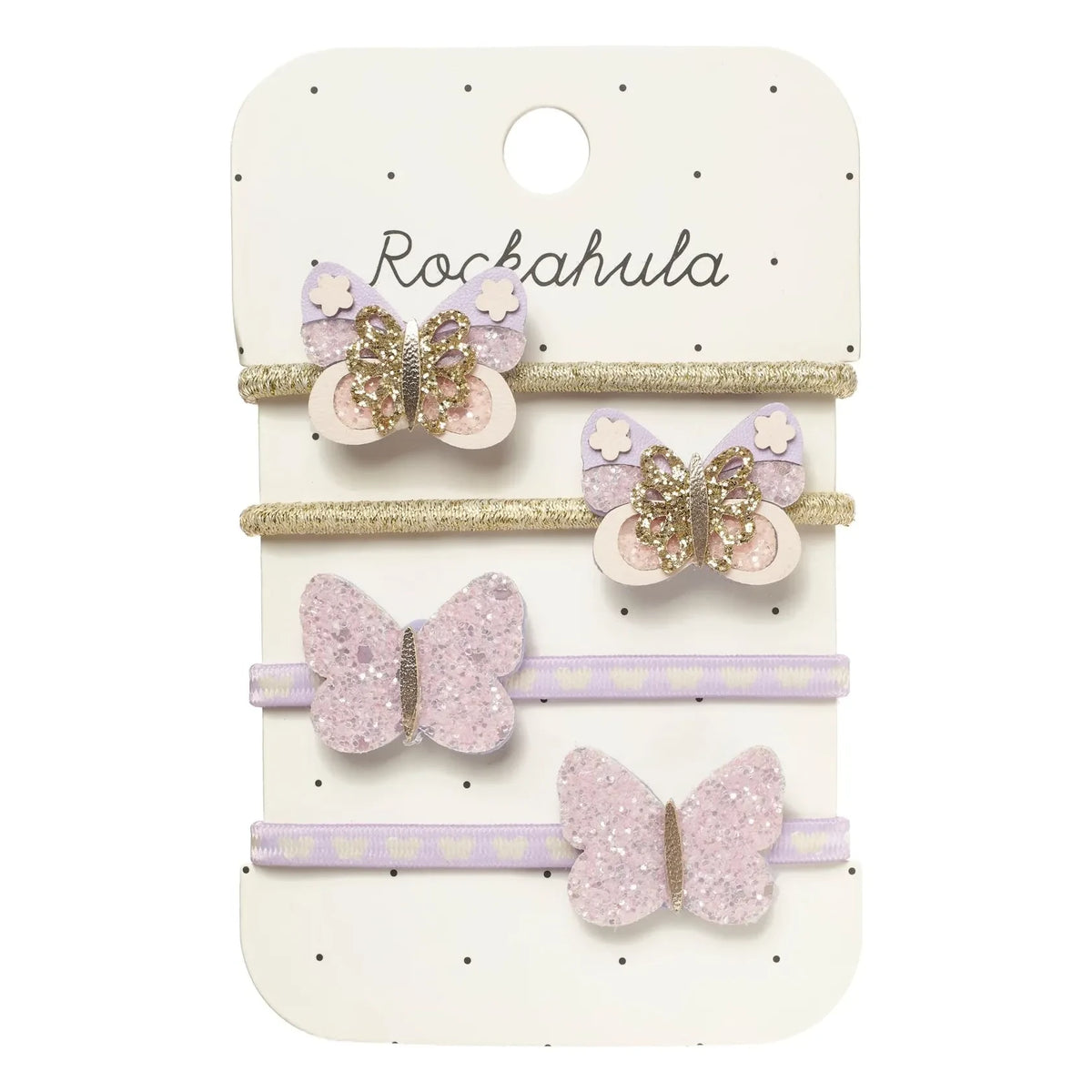 Rockahula Kids - Coletero de cuento de hadas de mariposa, paquete de 4 | Lila