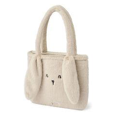 Liewood - Lexi Bunny Faux Fur Tote Bag Organic Cotton | Light Gray
