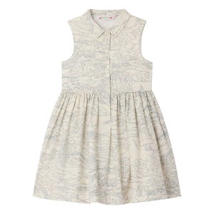 Bonpoint - Anne Paysage organik pamuklu elbise | Ekru