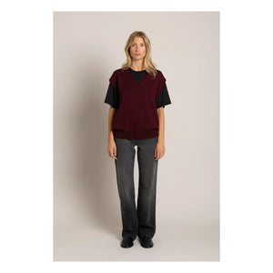 Smallable Woman - Elina Sleeveless Merino Wool Sweater | Maroon