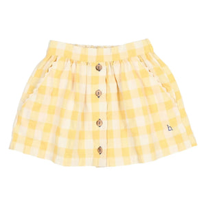Búho - Gingham Seersucker etek | Sarı