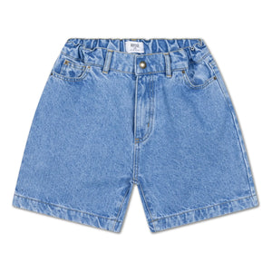 Repose AMS - Denim Bio-Baumwoll-Bermuda-Shorts | Blau
