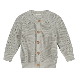 Yuki - Organik Pamuklu Raglan Hırka | Gri