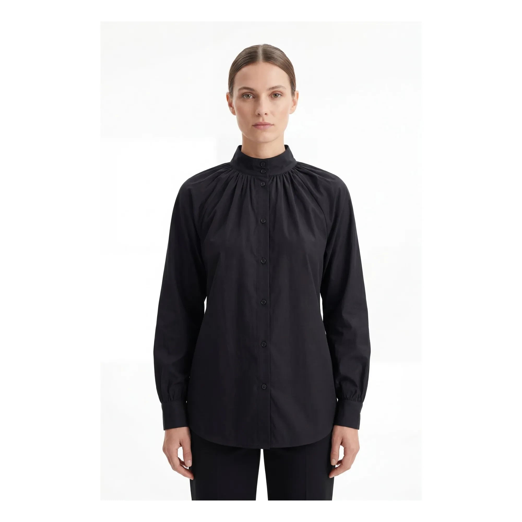 BELLEPIECE - Paxos Pamuk voile bluz | Siyah