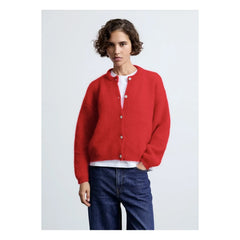 Surprise Paris - Olivia Flauschige Strickjacke | Rot