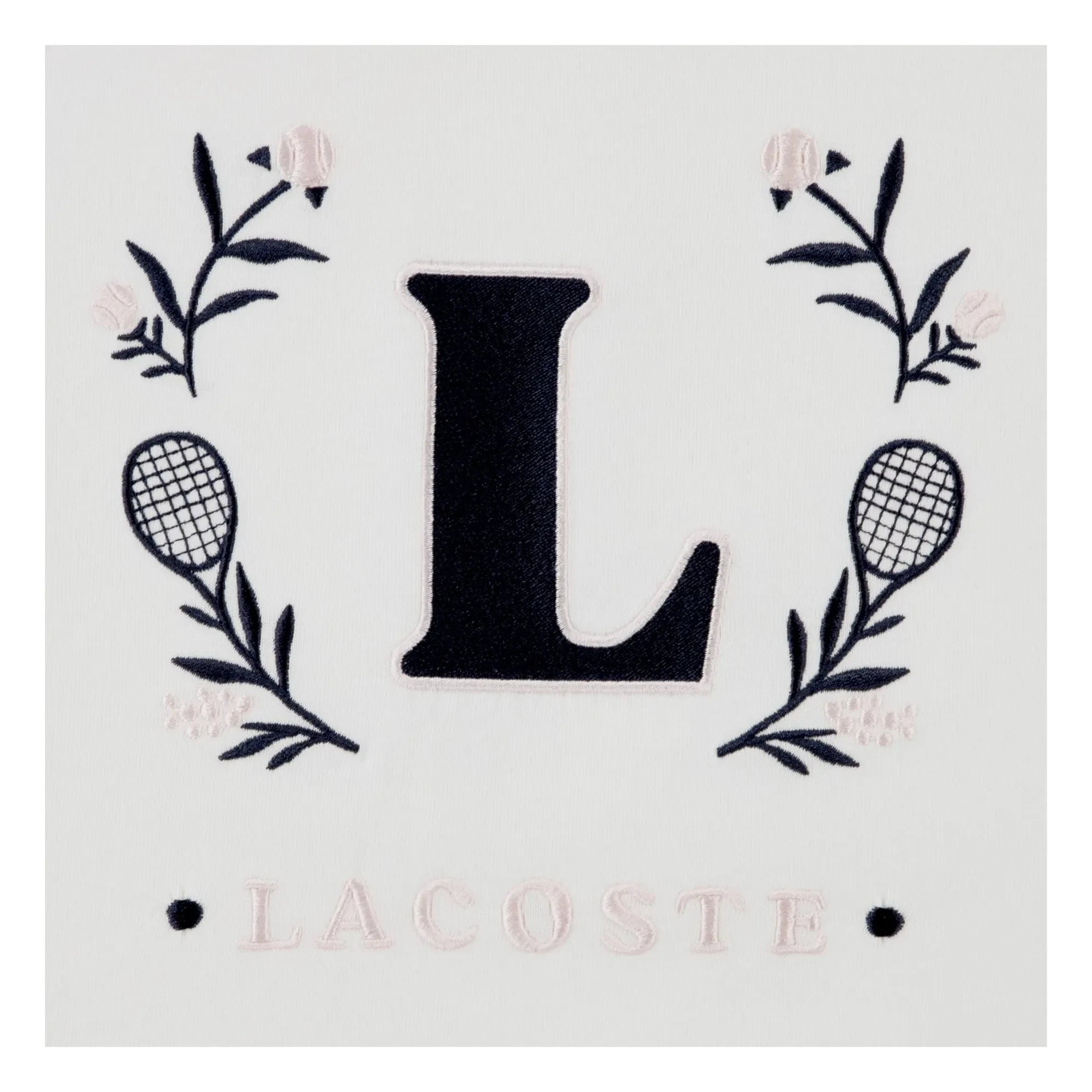 Lacoste - Tişört L Kontrast yaka Organik pamuk | Kırık beyaz