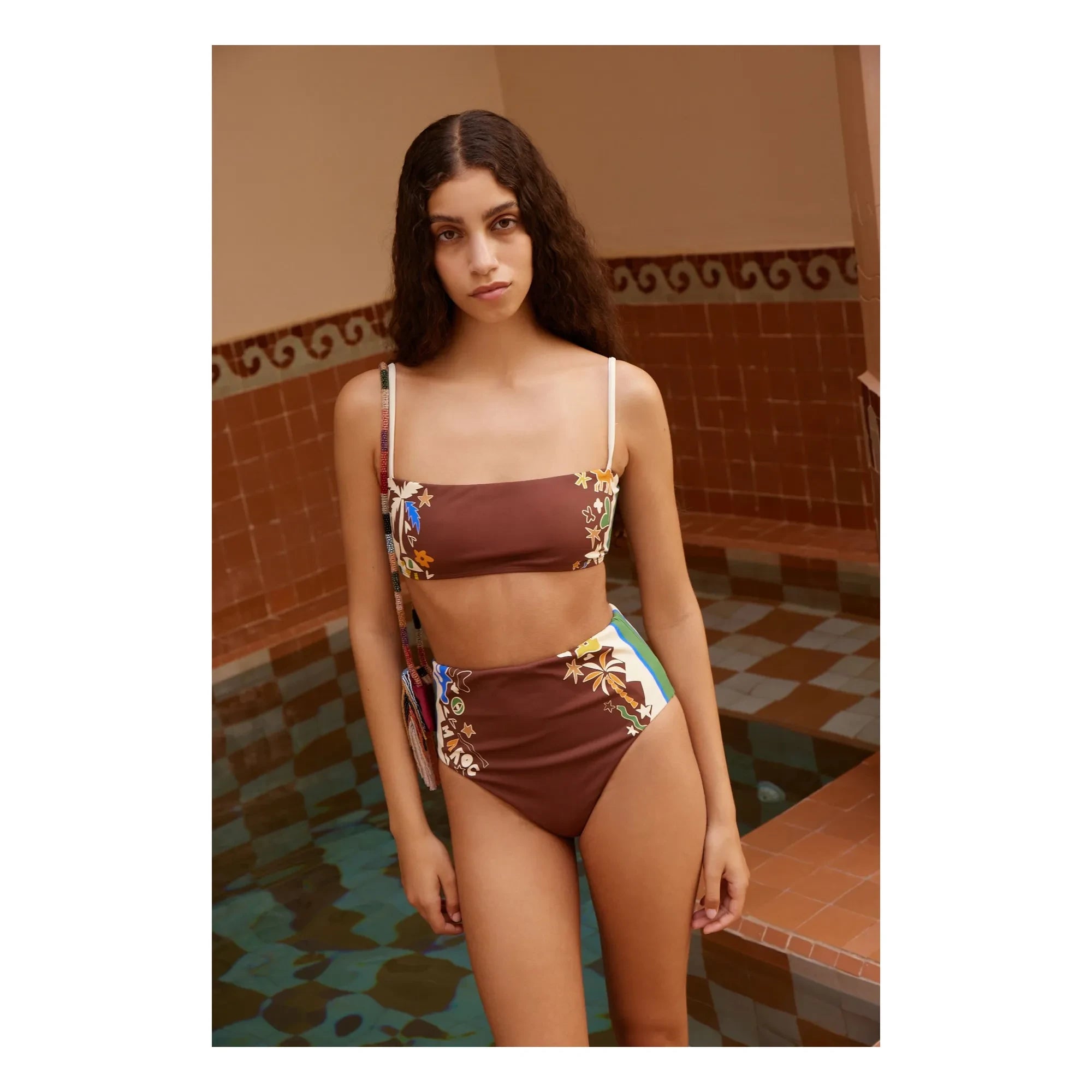 Alémais - Maillot Üstü Morocco Geri Dönüştürülmüş Lifler | Kahverengi