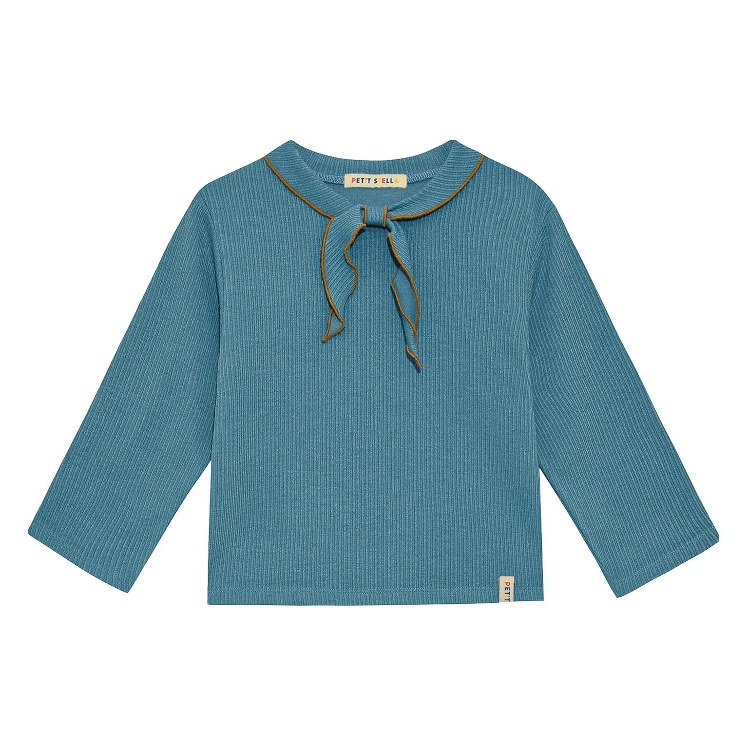 Petit Stella - Blusa de cuello fruncido | Azul