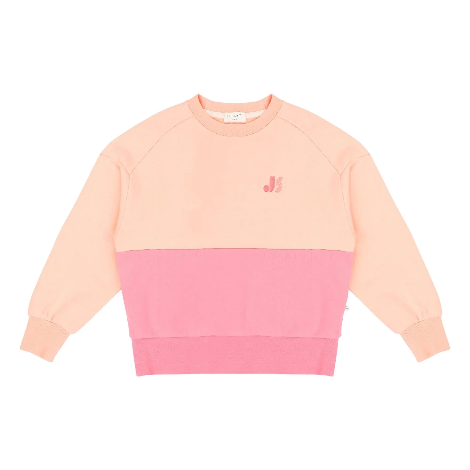 Jenest - Renk Bloklu organik pamuklu sweatshirt | Pembe
