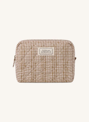 Editions Aimable - Kosmetiktasche Toskana | Noisette Vichy Baumwolle