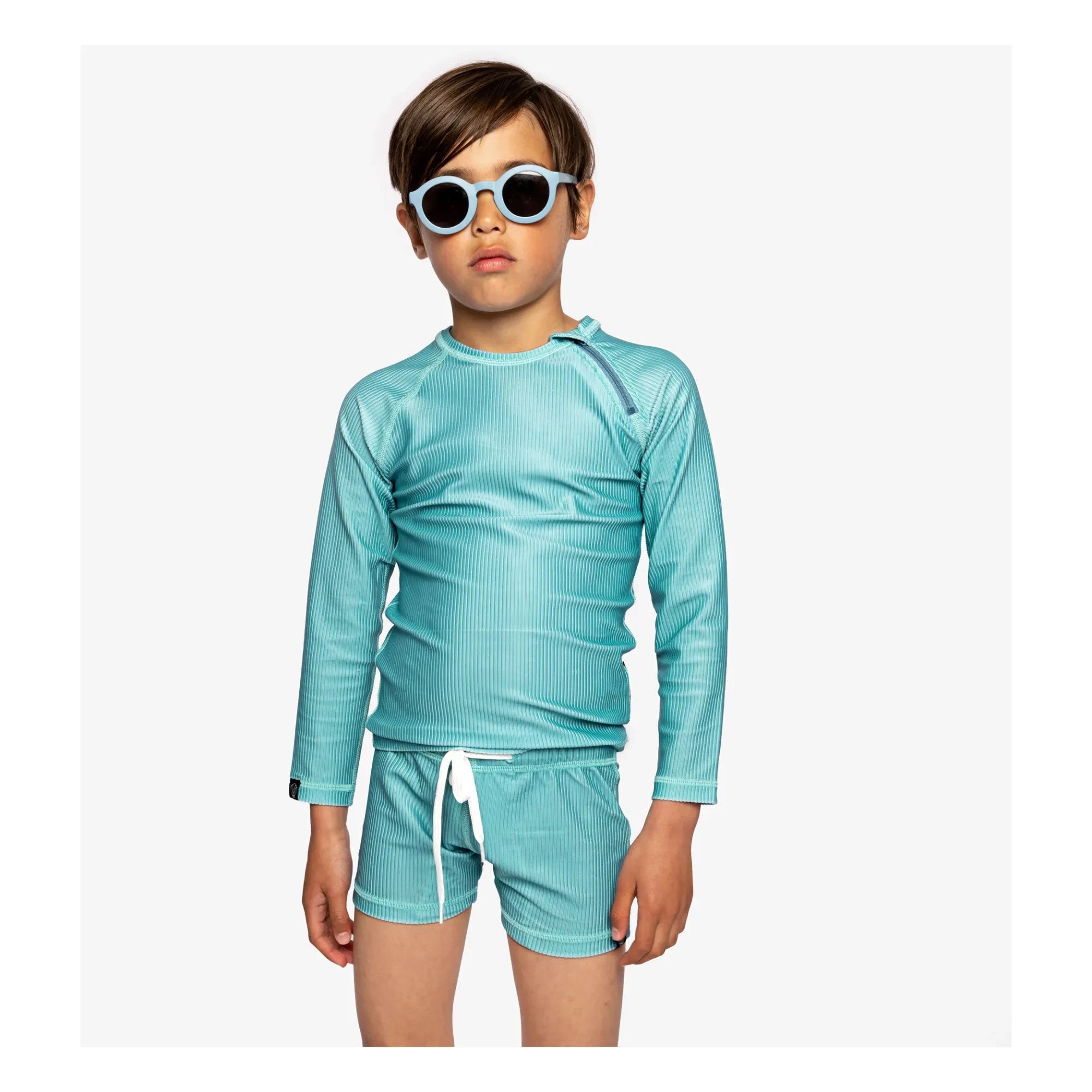 Beach & Bandits - Anti-UV Ribbed T-Shirt | Turquoise