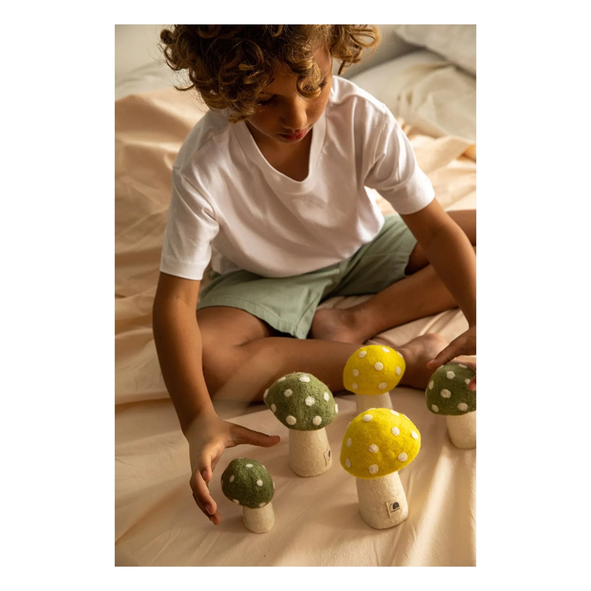 Muskhane - Dotty keçe mantarlar - 3'lü Set | Sarı