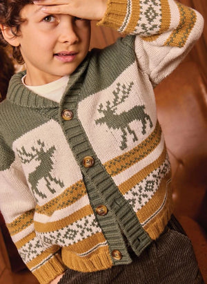 Bonton - Cardigan in pile | Khaki