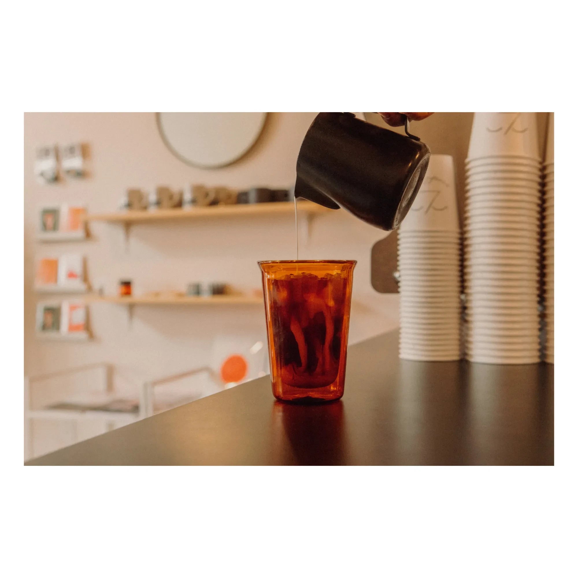 Kinto - Tek Cidarlı Cam - 350 ml | Amber
