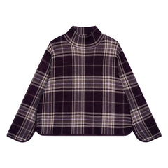 Bompard - Wool Tartan Sweater | Garnet