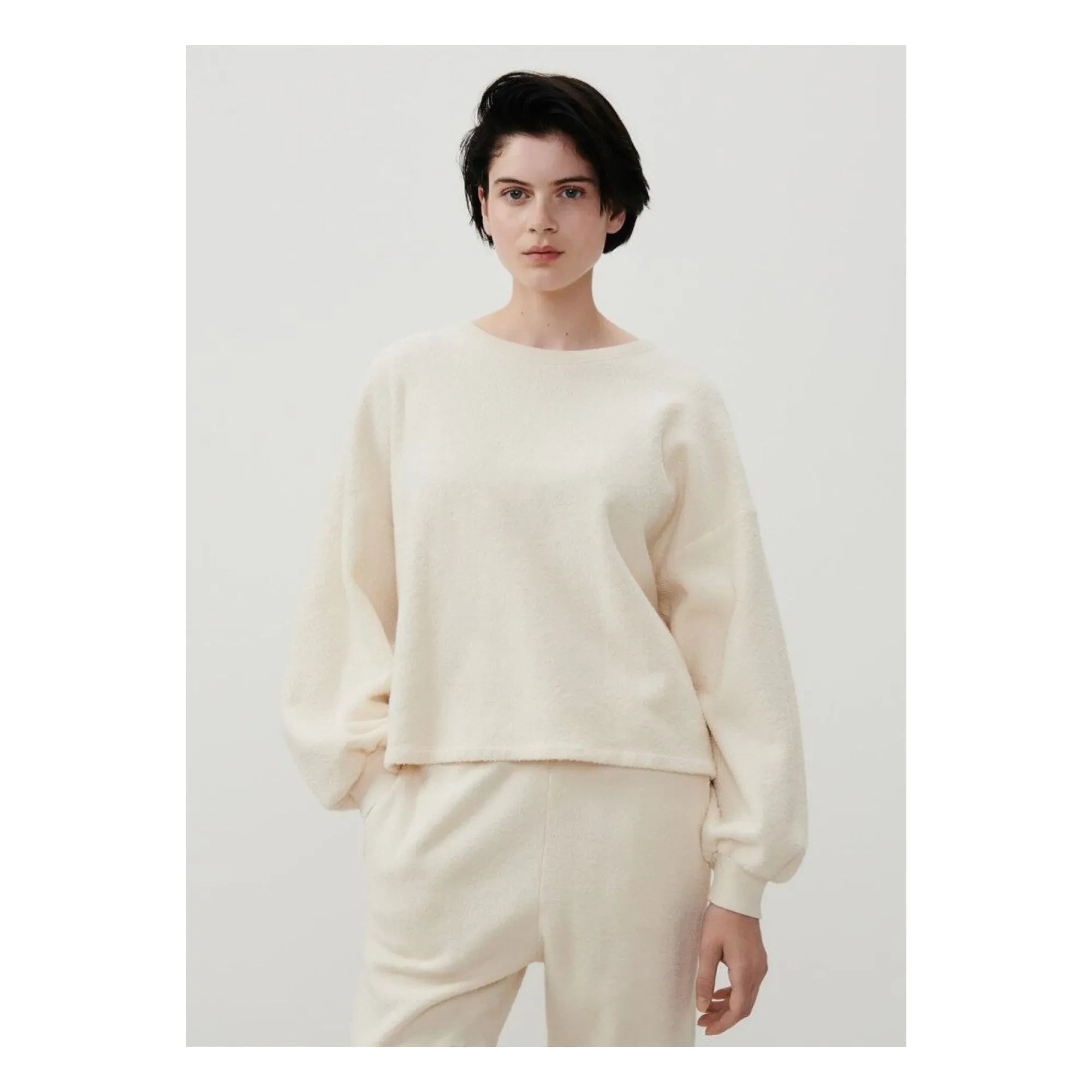 American Vintage - Bobypark Organik Pamuklu Sweatshirt | Ekru
