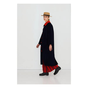 The Tiny Big Sister - Long Wool Coat | Navy