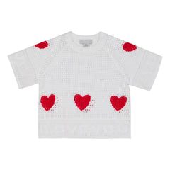 Stella McCartney Kids - Herz-Pullover | Weiß