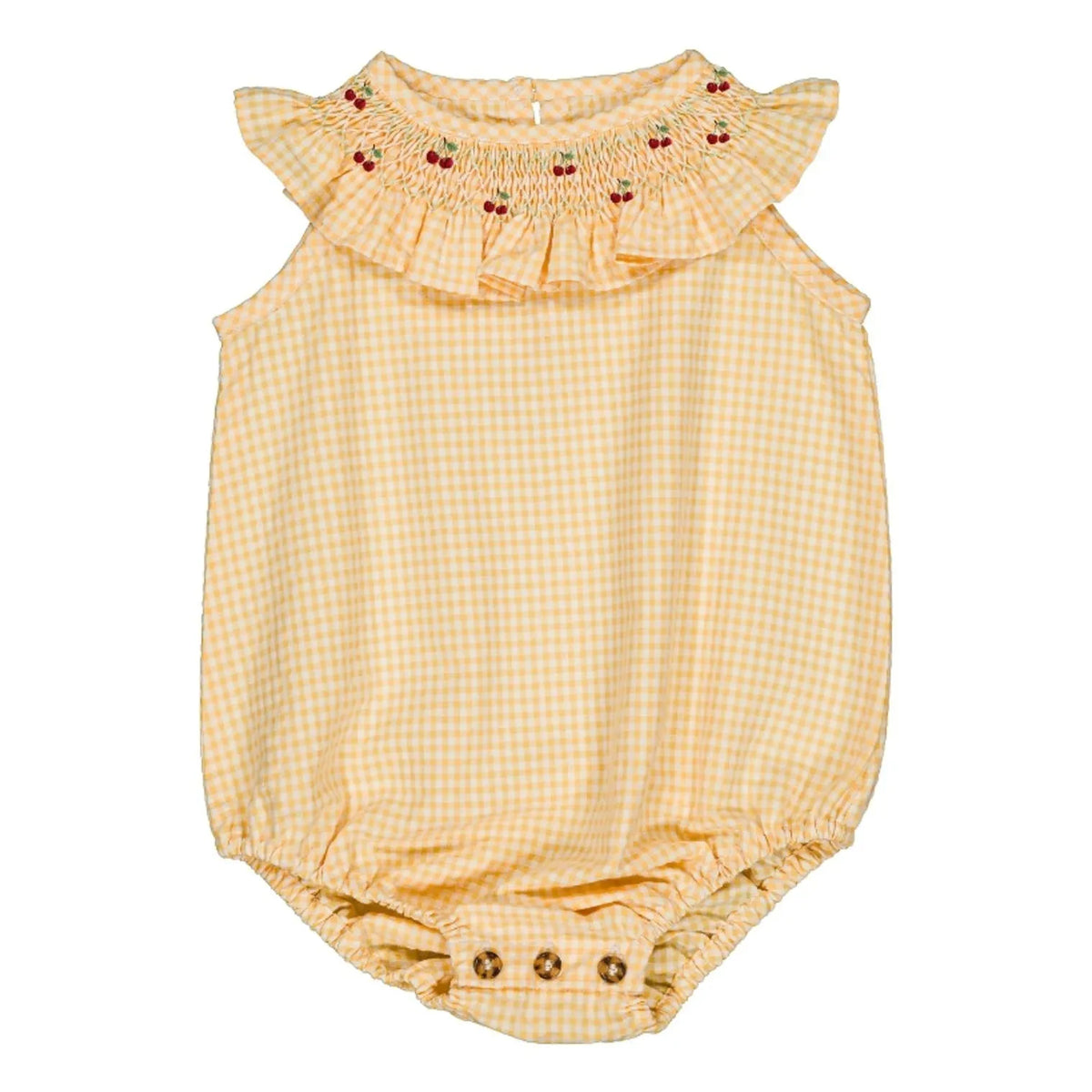 Loir - Marta Vichy Organic Cotton Overalls | Yellow