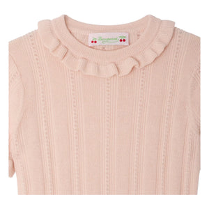 Bonpoint - Lucie Wool Thin Knit T-shirt | Powder Pink