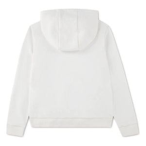 Lacoste - Logo nakışlı kapüşonlu sweatshirt Organik pamuk | Beyaz
