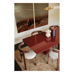 Gabrielle Paris - Joe dikdörtgen yemek masası | Bordo