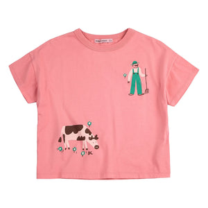 Bobo Choses - Farm T-Shirt Bio-Baumwolle | Rosa